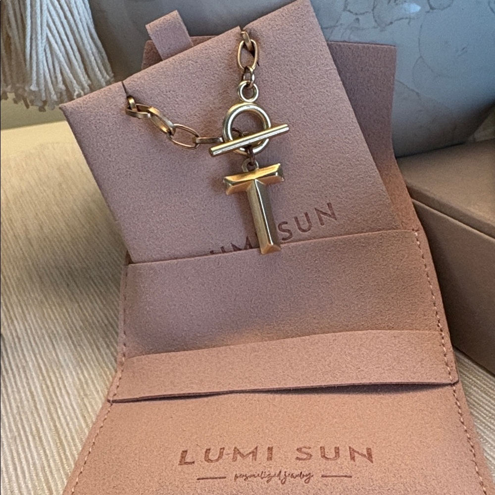 Gold Initial Pendant Necklace